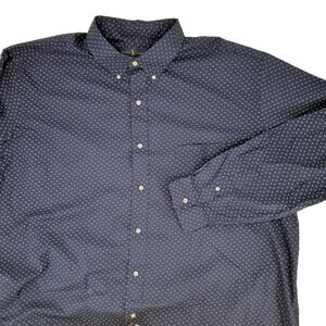 Ralph Lauren Mens Blue Graphic Print Long Sleeve Button Down Shirt 3XL‎ NWT $125